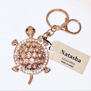 🆕 NWT 🐢 Crystal Turtle Key Chain / Bag Charm